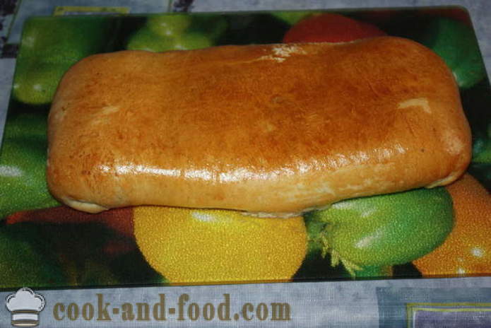 Torta kvasac lisnato tijesto punjeno piletinom i krumpirom - kako ispeći pitu s piletinom i krumpirom u pećnici, s korak po korak recept fotografijama