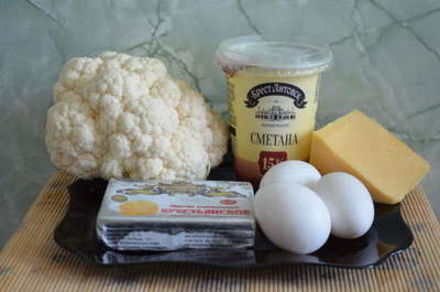 Omlet sa cvjetačom u pećnici - kako ukusna cvjetača pecite u pećnici, s korak po korak recept fotografijama
