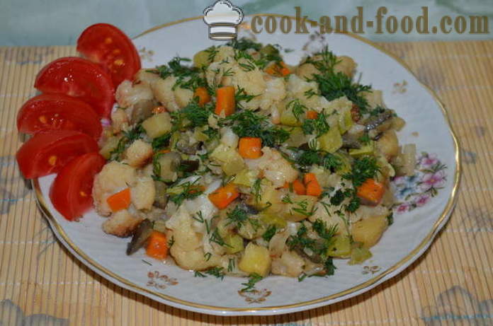 Varivo od povrća s krumpirom i tikvicama - Kako kuhati variva s krumpirom, tikvice, patlidžan i cvjetača, korak po korak recept fotografijama