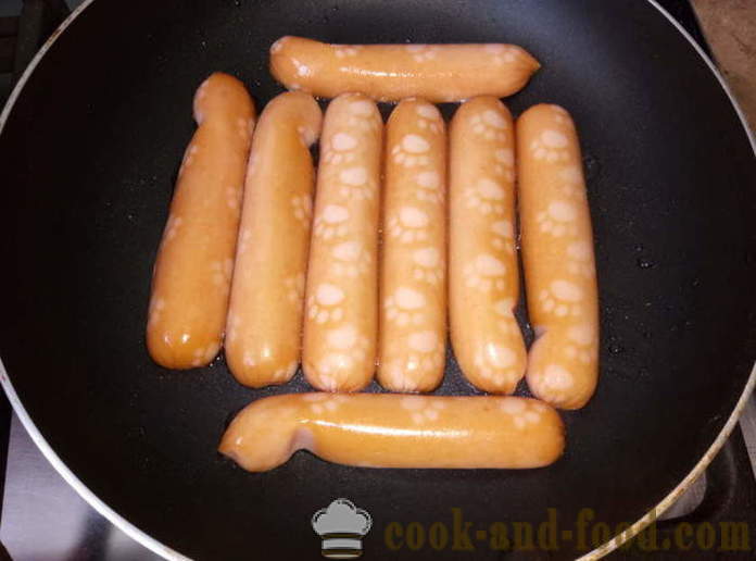 Ukusna hrenovke s kobasicama i povrćem - Kako napraviti hot dog kod kuće, korak po korak recept fotografijama