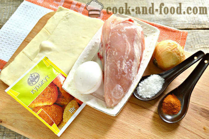 Početna Samse lisnato tijesto s piletinom - kako se pripremiti slojevitu Samse s piletinom, korak po korak recept fotografijama