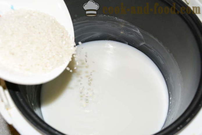 Ukusna riža kaša s mlijekom u multivarka - kako skuhati rižu mlijeko kašu, korak po korak recept fotografijama