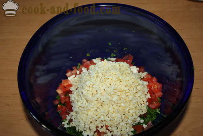 Tabula salata s kuskusa - kako pripremiti salatu tabbouleh, korak po korak recept fotografijama