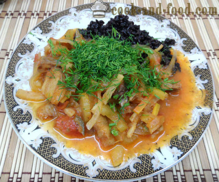 Brodet od povrća i riže prilogom - kao što je brodet s povrćem u multivarka, korak po korak recept fotografijama
