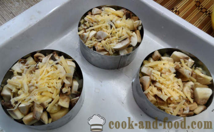 Puff kolači pečeni u pećnici s gljivama i umakom - Kako kuhati sočne mesne okruglice u pećnici, s korak po korak recept fotografijama