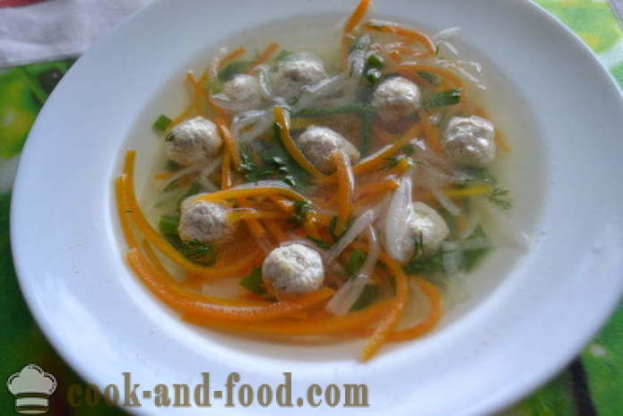 Korejski juha s rezancima i mesne okruglice - Kako kuhati Korejski juha recept sa slikama poshagovіy
