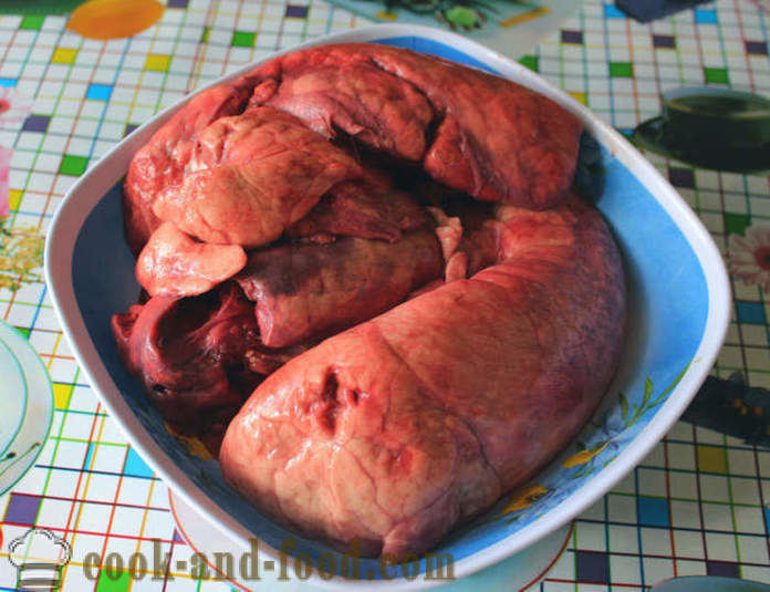 Svinjski pluća pirjano sa začinskim biljem - Kako kuhati svinjskog pluća ispravno, korak po korak recept fotografijama