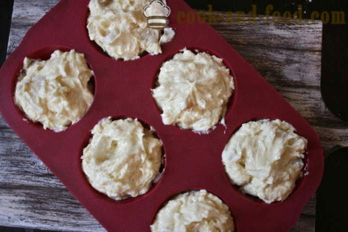 Sir muffins u silikonskim kalupima - kako ispeći tortu od sira u pećnici, s korak po korak recept fotografijama