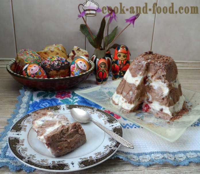 Car Uskrs sir s čokoladom, kondenzirano mlijeko i bez jaja - kako kuhati kraljevski Uskrs kod kuće, korak po korak recept fotografijama