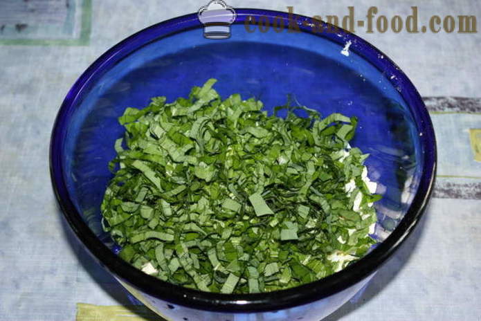 Ukusna salata s divljim češnjakom - kako se pripremiti salatu od češnjaka i jaja s vrhnjem, korak po korak recept fotografijama