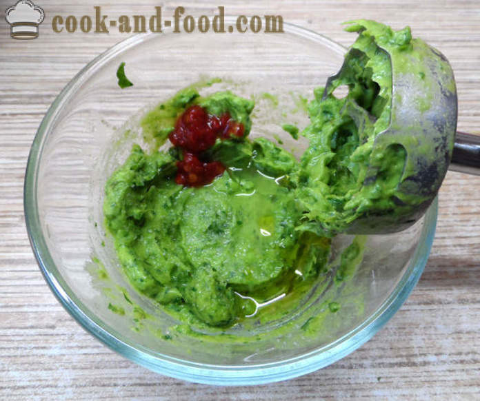 Zelena guacamole umak klasik - kako napraviti guacamole avokado kod kuće, korak po korak recept fotografijama