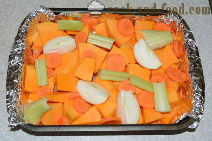 Krema od bundeve, mrkve i celera bez vrhnja - kako kuhati ukusna juha od bundeve, korak po korak recept fotografijama