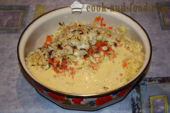Krumpir pljeskavice s lukom i mrkvom - kako kuhati krumpir pljeskavice kuhani krumpir, s korak po korak recept fotografijama