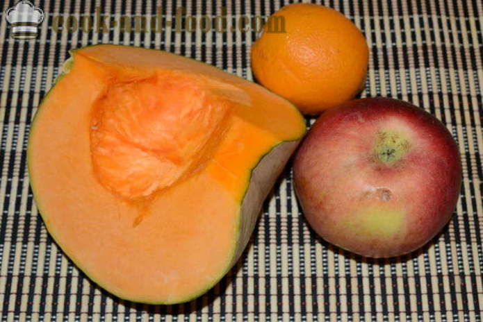 Bundeva salata s jabukama i grožđicama s umakom od naranče - Kako kuhati bundeva salata s jabukama, korak po korak recept fotografijama
