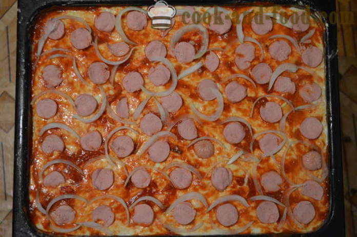 Vanjski pita pizza - kako kuhati pizza-pie, korak po korak recept fotografijama