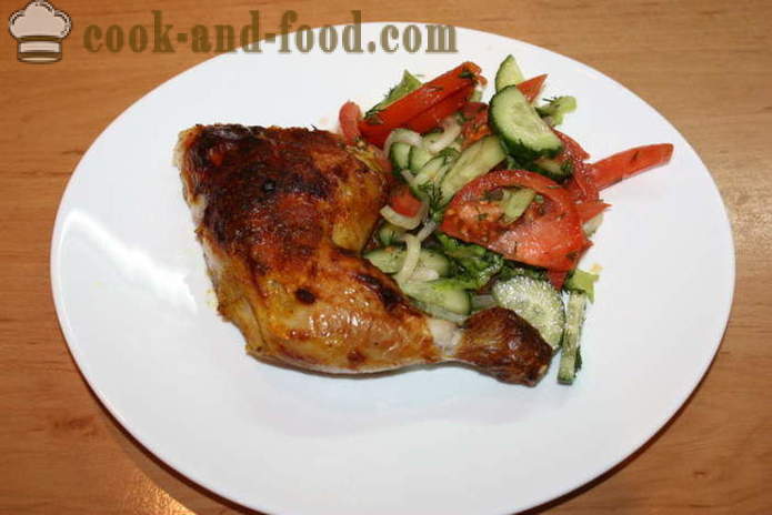 Pečena piletina u pećnici - kao ukusna pečena piletina u pećnici, s korak po korak recept fotografijama