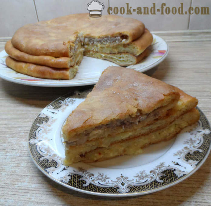 Ukusna Ossetian pite s raznim nadjevima - kako kuhati Ossetian pite kod kuće, korak po korak recept fotografijama