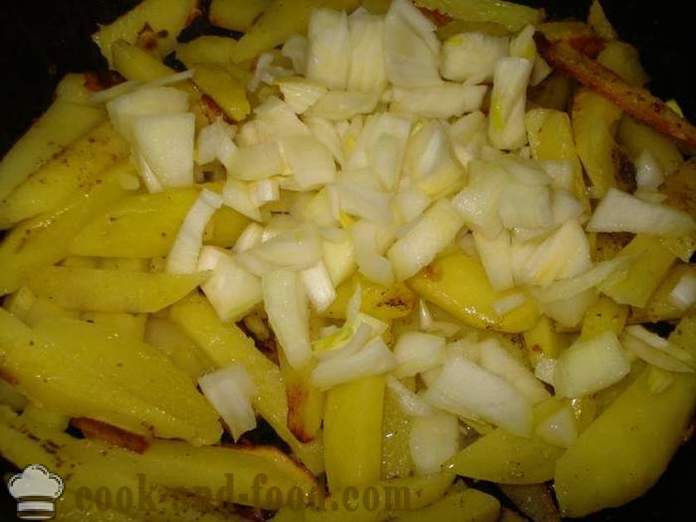 Prženi krumpir s lukom - Kako kuhati prženi krumpir s lukom u tavi, korak po korak recept fotografijama