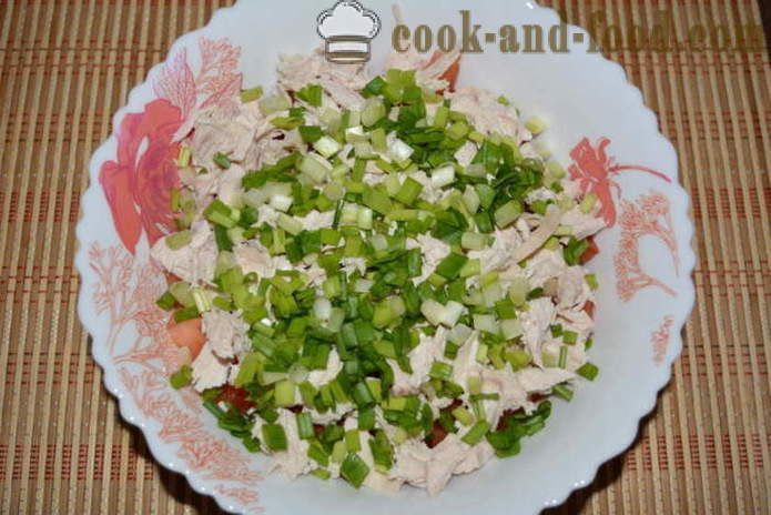 Ukusna salata s avokadom i pileća prsa - kako pripremiti salatu s avokadom i piletine, s korak po korak recept fotografijama