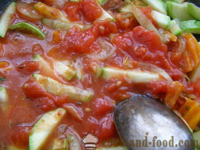 Koprcati pržene u tavi s povrćem i umakom od rajčice - kako kuhati pržene koprcati filete, korak po korak recept fotografijama