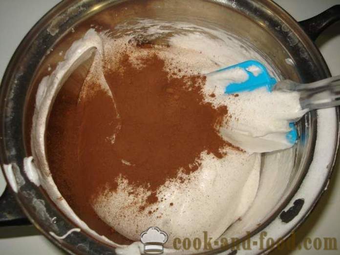Čokolada kolač od bjelanaca sa orasima - Kako napraviti čokoladni kolač od bjelanaca kod kuće, korak po korak recept fotografijama
