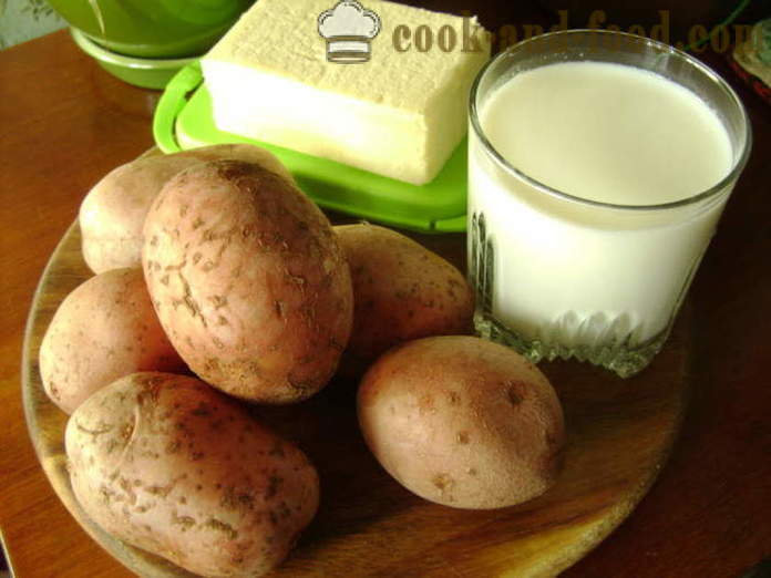 Pire krumpir s mlijekom - kako kuhati pire krumpir, korak po korak recept fotografijama