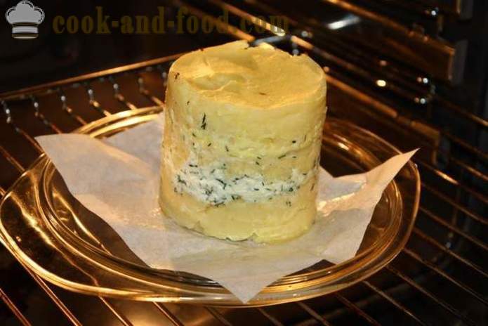 Sloj krumpira pečene sa sirom u pećnici - kao što su pečeni krumpiri sa sirom u pećnici, s korak po korak recept fotografijama