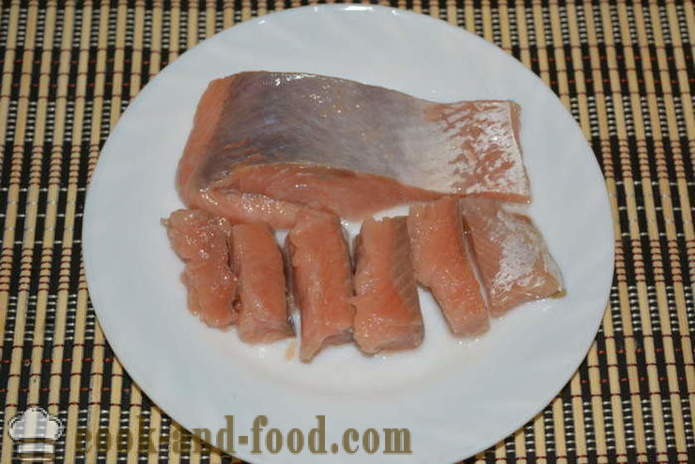 Pink losos slana kao Atlantski losos - i ukusna marinada roza losos kod kuće, korak po korak recept fotografijama