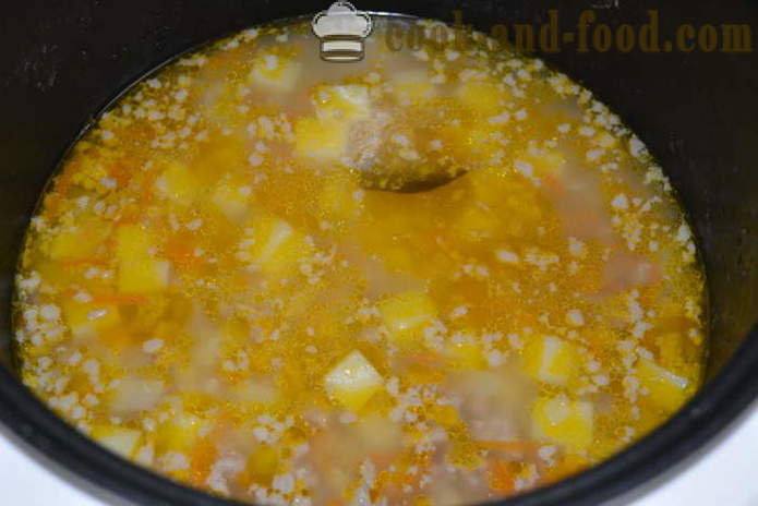 Juha od graška s mesom - kako kuhati juha od graška u multivarka brzo, korak po korak recept fotografijama