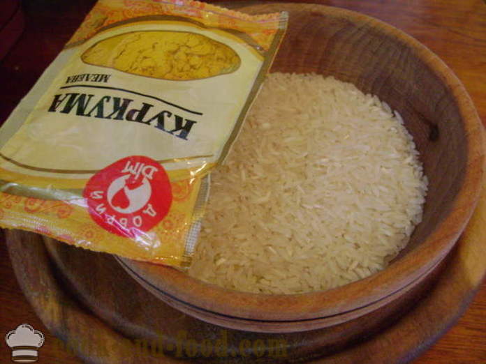 Kuhana riža sa kurkuma - kako kuhati rižu s kurkuma, korak po korak recept fotografijama