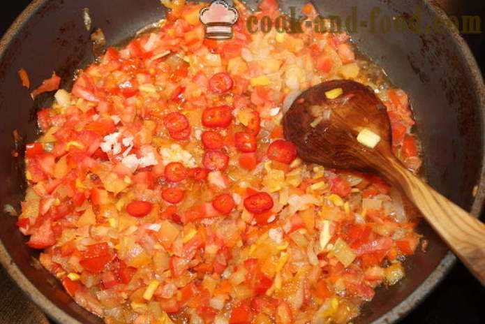 Mesne okruglice s rižom i umakom - Kako kuhati mesne okruglice s umakom i povrća, s korak po korak recept fotografijama