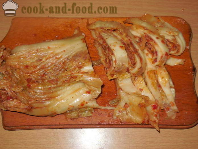 Svinjetina s kimchi u korejskom - kimchi kao pržiti sa mesom, korak po korak recept fotografijama
