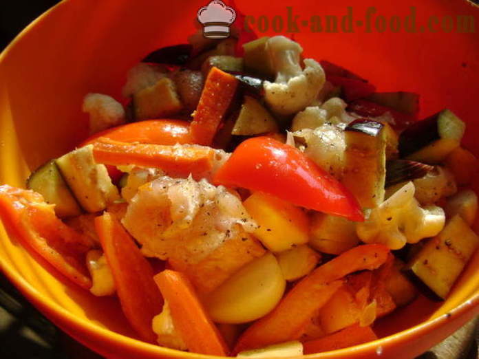 Pileći file s povrćem u pećnici - Kako kuhati piletinu s povrćem, korak po korak recept fotografijama