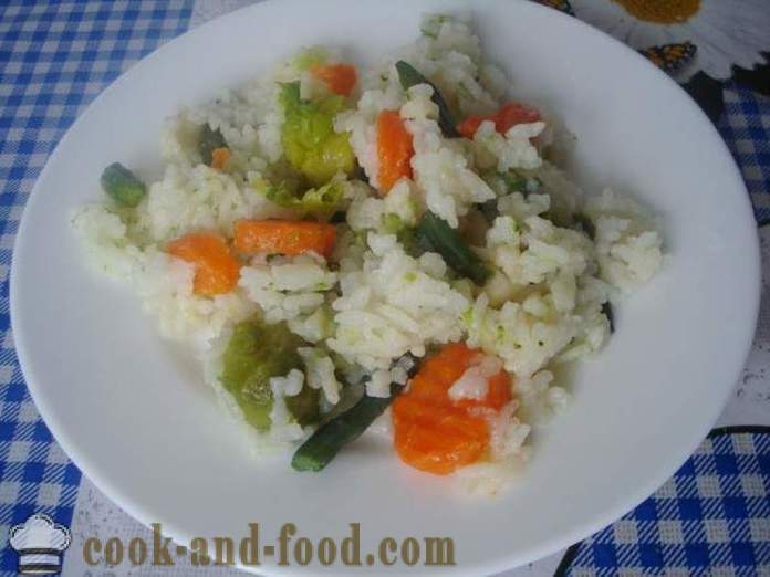 Riža s povrćem u multivarka - kako kuhati rižu s povrćem u multivarka, korak po korak recept fotografijama