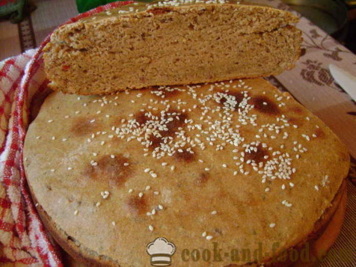 Beskvasni kruh u pećnici - kako ispeći beskvasni kruh kod kuće, korak po korak recept fotografijama