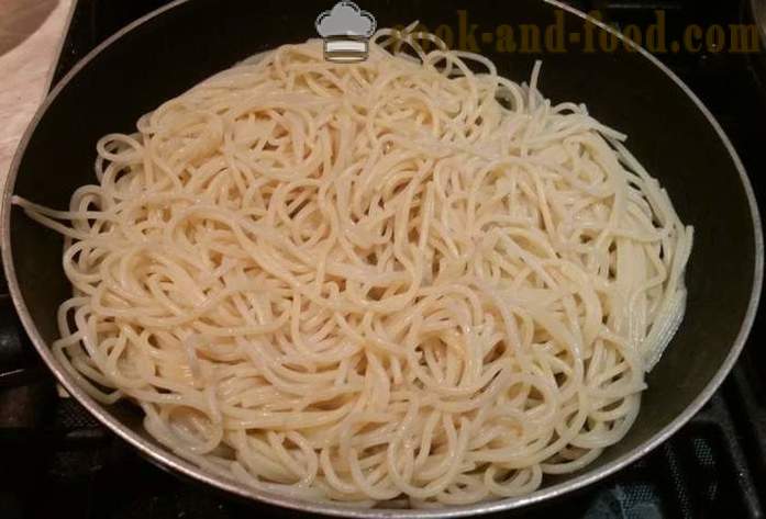 Kako kuhati špagete u tavi - korak po korak recept fotografijama