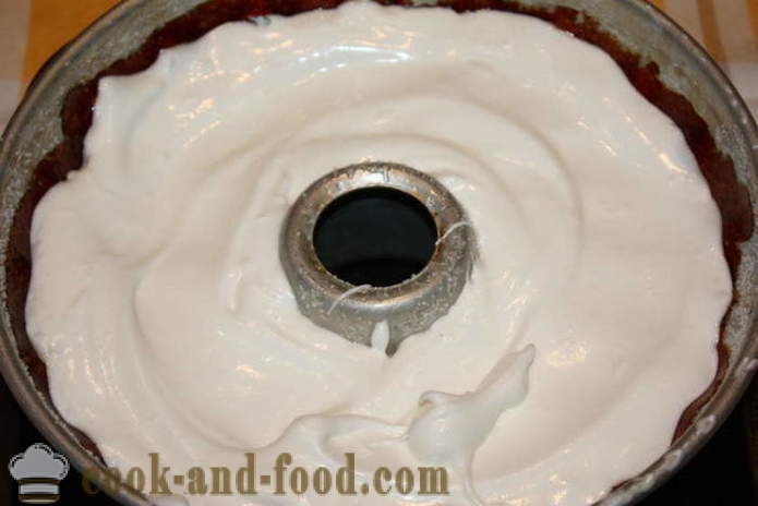 Desert kolač od bjelanaca u pećnici - kako kuhati kolač od bjelanaca u kući, korak po korak recept fotografijama
