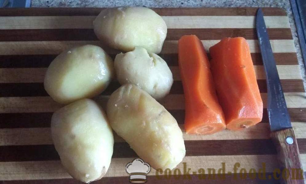Salata od tune s jajima i krumpirom - kako pripremiti salatu od tune konzervirane, korak po korak recept fotografijama