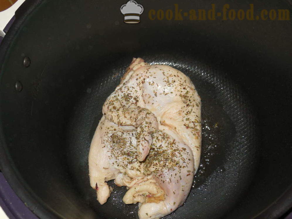 Piletina duhan multivarka - kako kuhati piletinu u duhanskoj multivarka-ekspres, korak po korak recept fotografijama
