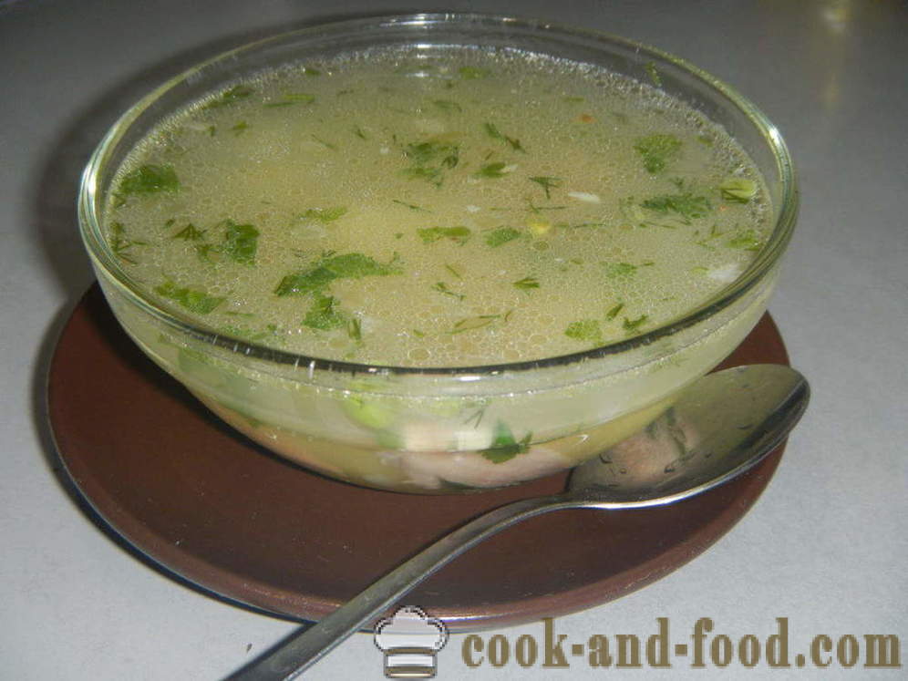 Pileća juha sa zelenim graškom - kako kuhati juhu grašak smrznuti ili svježi, s korak po korak recept fotografijama