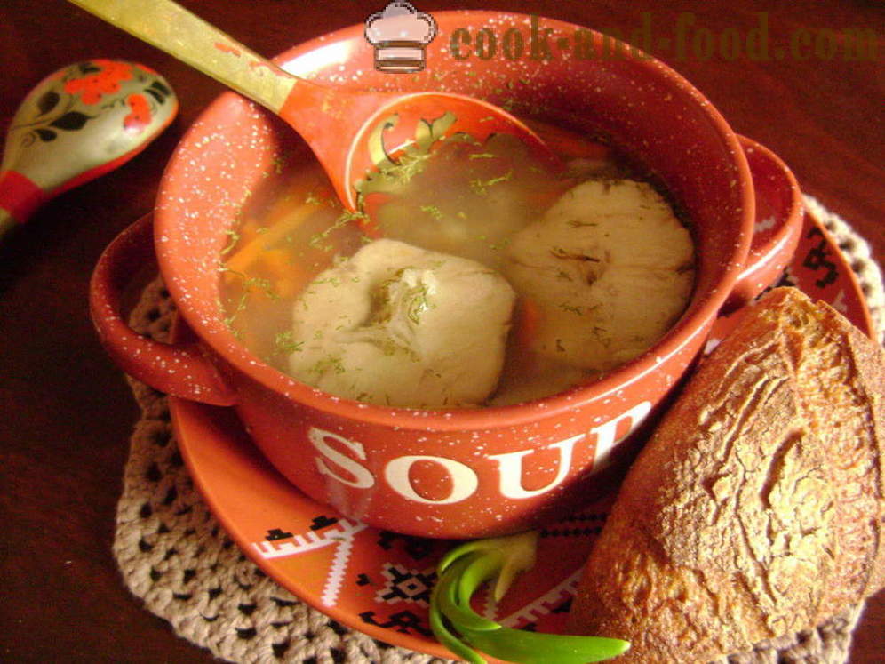 Korizmena riblja juha od oslića s rižom - kako kuhati riblju juhu sa Heck, korak po korak recept fotografijama