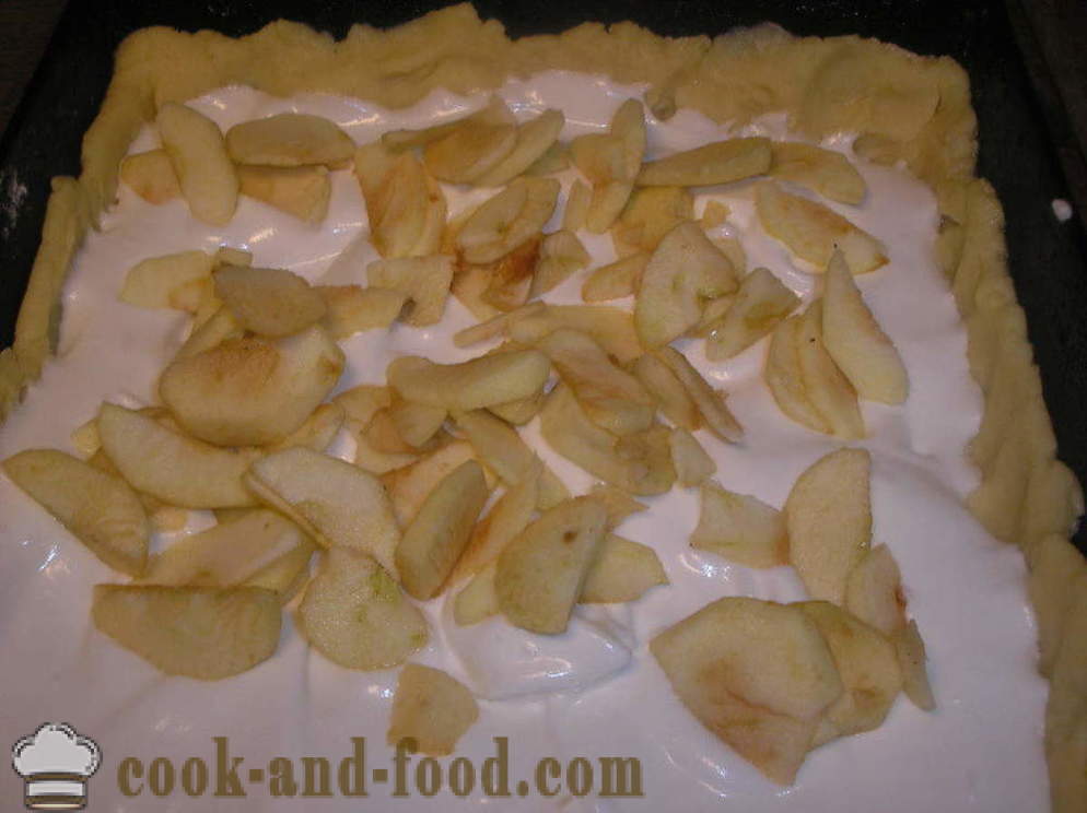 Otvoreno jabuka tijesto pita - kako kuhati pita od jabuka tijesto, korak po korak recept fotografijama