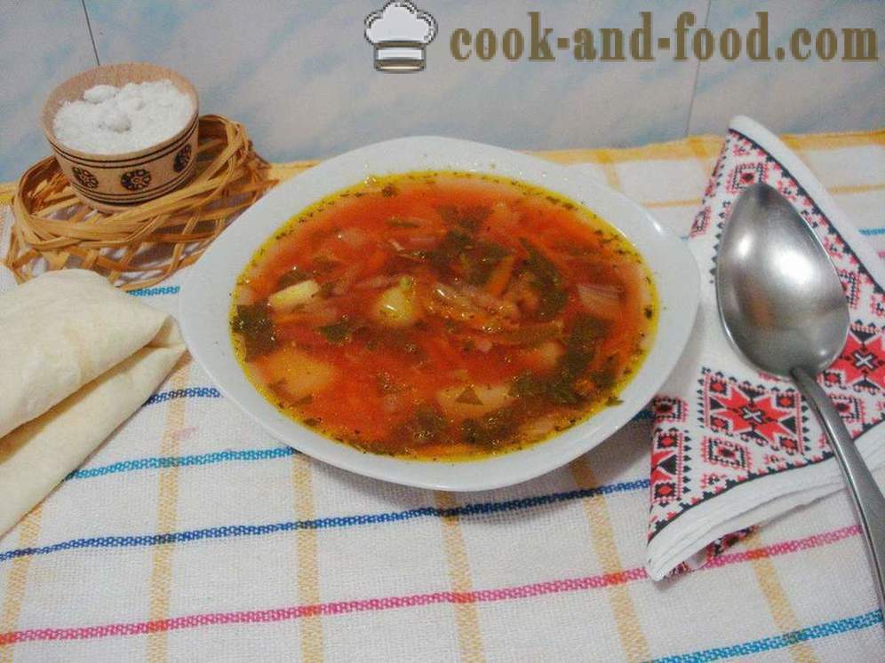 Juha od povrća s loboda - kako kuhati juha s loboda, korak po korak recept fotografijama