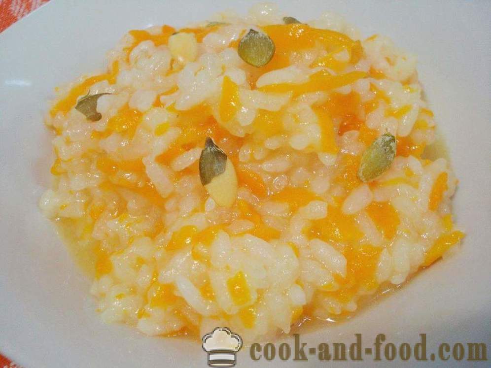 Bundeva kaša od riže i suncokreta sjemenke - kako kuhati ukusna bundeve kašu, korak po korak recept fotografijama