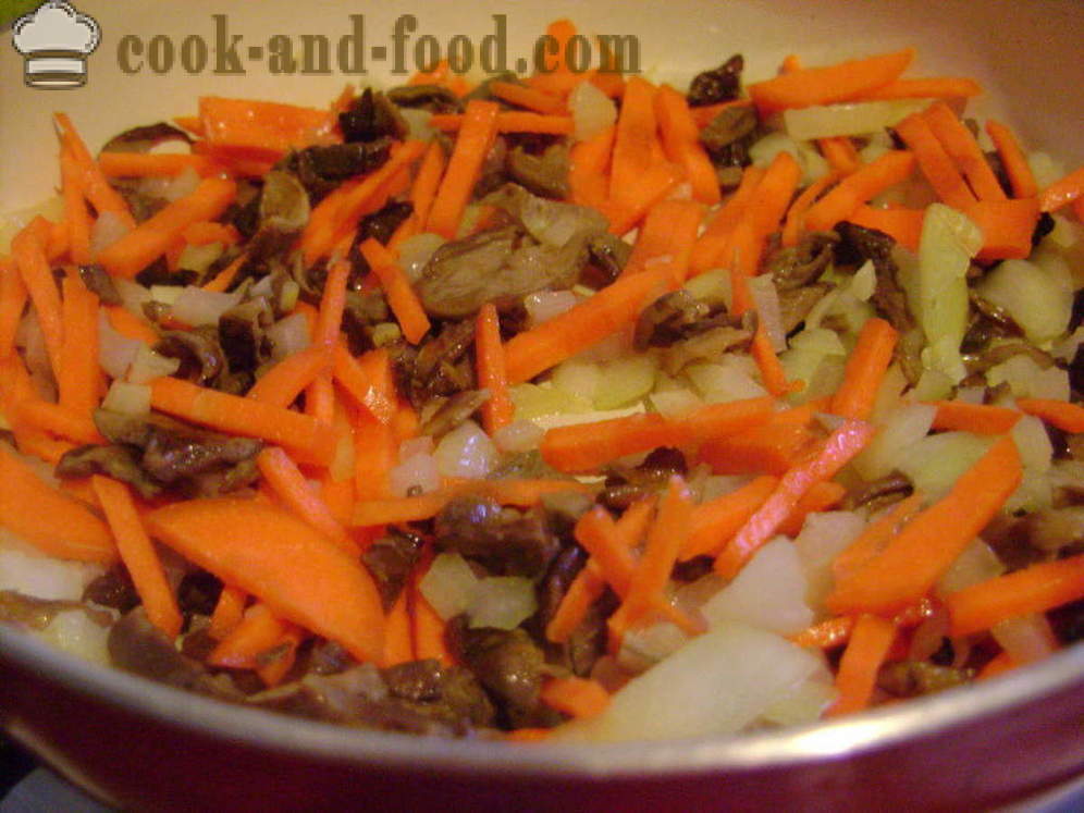 Juha od povrća s gljivama i grah - Kako kuhati juha s gljivama, korak po korak recept fotografijama