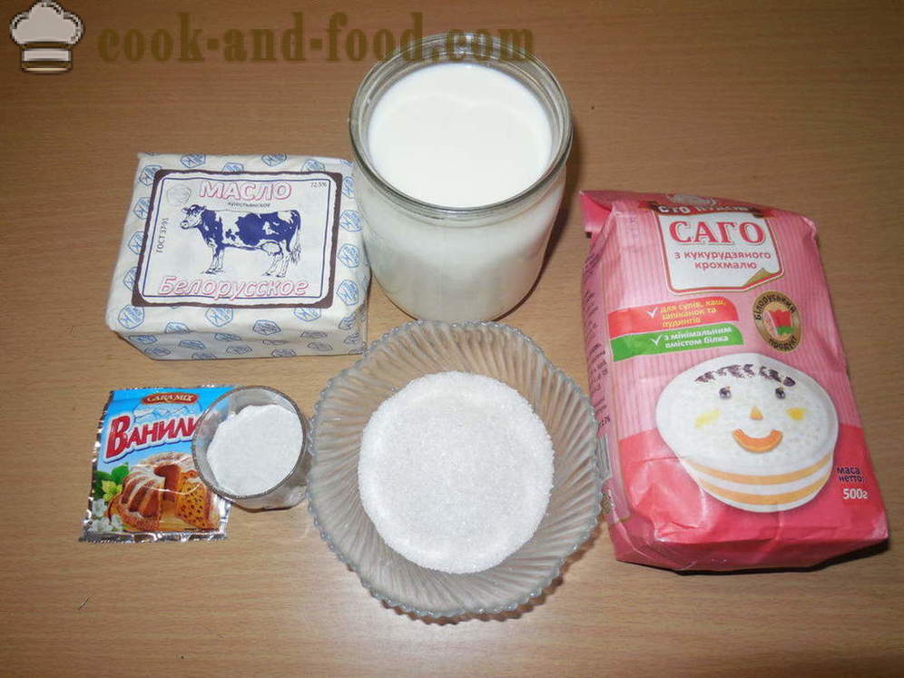 Sago mlijeka kaša - kako kuhati kašu od sago mlijeka, korak po korak recept fotografijama