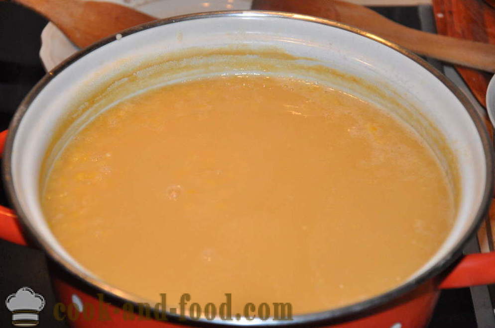 Ukusna juha od graška s lukom i slaninom - kako kuhati ukusna graška pire, korak po korak recept fotografijama