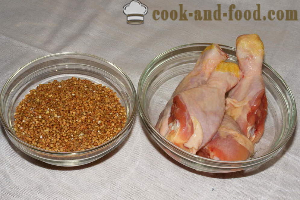 Heljda pečena piletina u pećnici - kako kuhati piletinu s heljde u pećnici, s korak po korak recept fotografijama