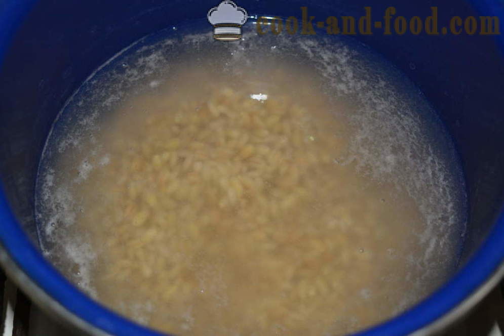 Mesne okruglice od mljevenog mesa s ječmom u pećnici - Kako kuhati mesne okruglice s umakom, korak po korak recept fotografijama