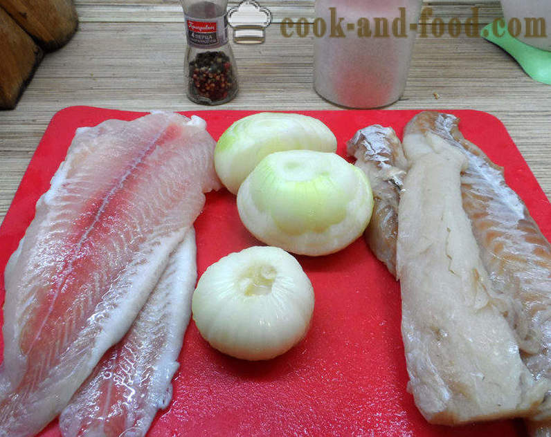 Pita s ribom od dizanog tijesta u pećnici - kako kuhati pitu s ribom, korak po korak recept fotografijama